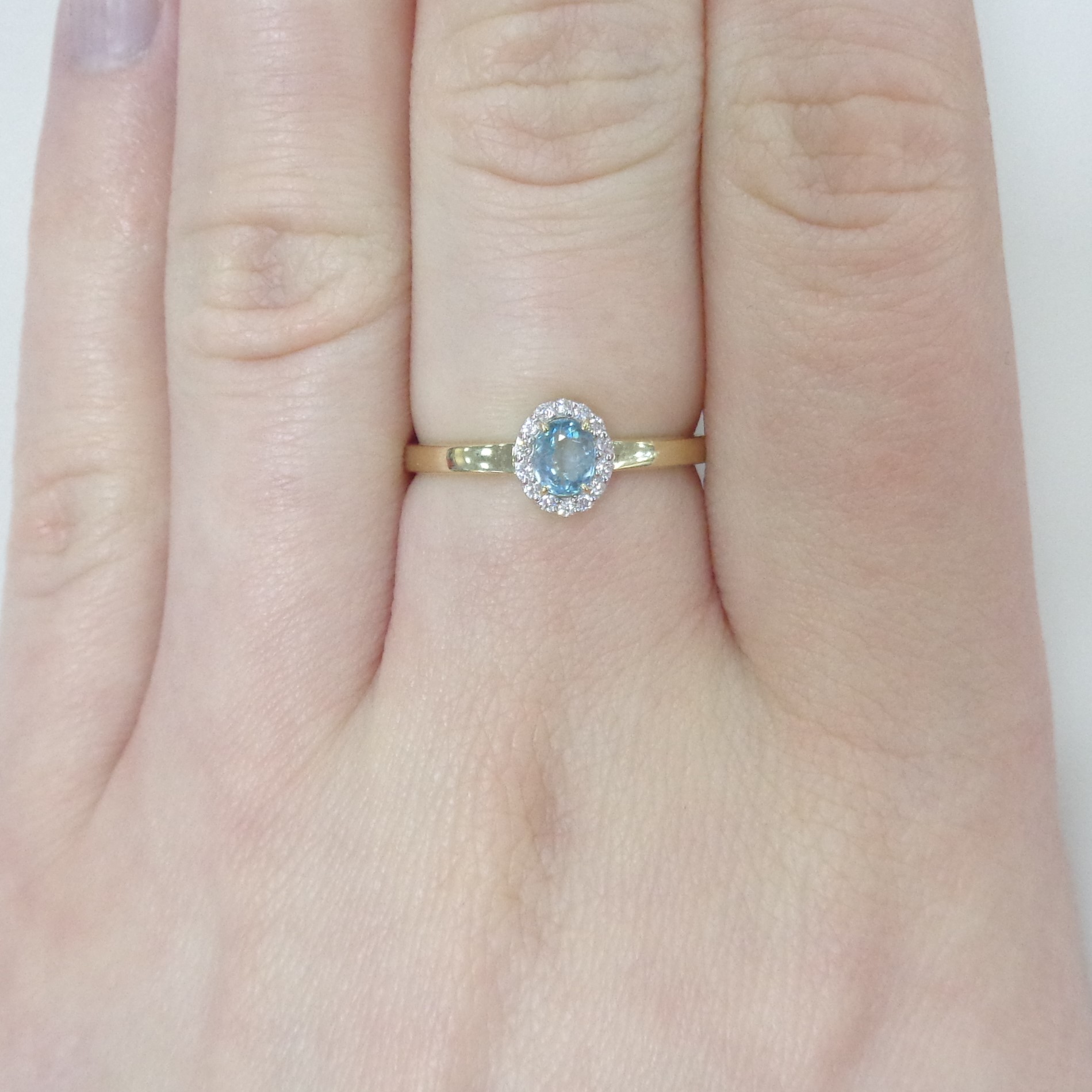 Кольцо из желтого золота с грандидьеритом